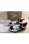 Christian Louboutin Astroloubi Tênis de Couro de Bezerro E Nappa Couro Branco CL Sapatos