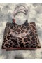 Christian Louboutin Cabarock Leopard-print, Couro Tote Bag CL Sacos