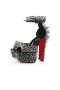 Christian Louboutin Estepic Sandália Alta De 160 Mm De Sandálias De Tiras De Couro De Nappa E Spikes Preto