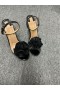 Christian Louboutin Fossiliza Sandálias de PVC 100mm e Glitter, Couro Preto