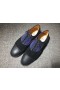 Christian Louboutin Hubertus Oxford Lug-sola de Camurça e Couro Preto Marinha