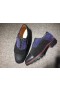 Christian Louboutin Hubertus Oxford Lug-sola de Camurça e Couro Preto Marinha