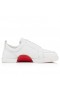 Christian Louboutin, Jimmy Tênis Homens de Couro de Bezerro E Nappa Couro Branco CL Sapatos