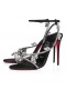 Christian Louboutin Joli a Rainha Ornada de Sandálias de 100mm Preto Sapatos Christian Louboutin