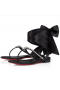 Christian Louboutin Apenas Queenie Du Deserto Sandália Crepe Cetim Preto CL Sapatos