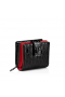 Christian Louboutin Loubi54 Compacto Carteira De Crocodilo Em Relevo Couro De Bezerro Preto