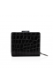 Christian Louboutin Loubi54 Compacto Carteira De Crocodilo Em Relevo Couro De Bezerro Preto