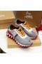 Christian Louboutin Loubishark Tênis De Camurça Pelica Malha Versão Multicolor