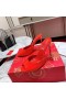 Christian Louboutin Me Dolly 100 Mm Mulas Patente de Couro de Bezerro Vermelho CL Sapatos