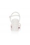 Christian Louboutin Miss Jane Sandália De Strass Boum 85 Mm Sandálias De Crepe, Cetim Versão Do Marfim