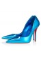 Christian Louboutin Miss Z 100 Mm Bombas De Laminado De Couro De Bezerro Acqua