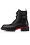 Christian Louboutin Nossa Luta Botas De Couro De Bezerro De Malha Preto Sapatos Christian Louboutin