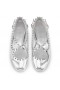 Christian Louboutin Pilouta Jane Picos De Bailarinas De Couro Specchio Prata