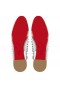 Christian Louboutin Pilouta Jane Picos De Bailarinas De Couro Specchio Prata