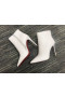 Christian Louboutin Para Kate Espólio de Tornozelo Botas de 100mm de Couro de Bezerro Branco