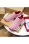 Christian Louboutin Pico de Meia de Mulheres Sapatilhas de Neoprene cor-de-Rosa CL Sapatos