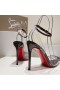 Christian Louboutin Spikoo 100mm Bombas de PVC E Couro Café Sapatos Christian Louboutin