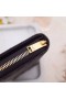 Saint Laurent Compacto Zip Em Torno Carteira De Couro Preto Saint Laurent Sacos