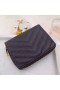 Saint Laurent Compacto Zip Em Torno Carteira De Couro Preto Saint Laurent Sacos