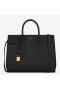 Saint Laurent Pequeno Saco De Jour Saco De Couro Preto Saint Laurent Sacos
