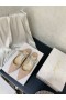 Jimmy Choo Bing Camurça Plana De Cristal Da Pulseira Nude