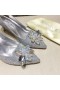 Jimmy Choo Cristais Cinderela 65mm Bombas de Prata