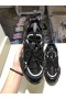 Jimmy Choo Diamante Trilha Multicolor De Couro De Malha Preto