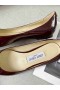 Jimmy Choo Amor Televisão de Couro de patente Borgonha