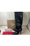 Christian Louboutin Astrilarge Botta 100 Mm Botas De Couro De Bezerro Preto Sapatos Christian Louboutin