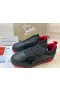 Christian Louboutin Astroloubi Tênis De Couro De Bezerro De Camurça Preto Sapatos Christian Louboutin