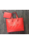 Christian Louboutin Cabata Sacola Logotipo Motivo De Couro De Bezerro Vermelho