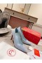 Christian Louboutin Condora Bombas de 85mm de Couro Camurça Azul CL Sapatos