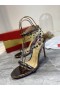 Christian Louboutin Corinetta Sandálias de 100mm de Patente Specchio PVC Verde