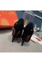 Christian Louboutin Degraspike Cravejado de 100MM Bombas de Camurça Preto CL Sapatos