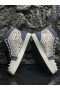 Christian Louboutin Lou instituto de potsdam (Pik de Alta-top Tênis e Jeans Strass Azul Branco
