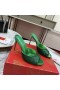 Christian Louboutin Me Dolly Strass Bombas de 100 mm de Camurça Strass Embelezado Verde