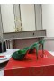 Christian Louboutin Me Dolly Strass Bombas de 100 mm de Camurça Strass Embelezado Verde