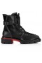 Christian Louboutin Nosso Macademia Botas De Couro De Bezerro Preto Sapatos Christian Louboutin