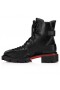 Christian Louboutin Nosso Macademia Botas De Couro De Bezerro Preto Sapatos Christian Louboutin
