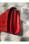 Christian Louboutin Paloma Picos De Couro Enfeitados De Embreagem Saco Vermelho De Christian Louboutin