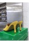 Bottega Veneta Trecho Mulas 90mm Amarelo pele de Cordeiro Bottega Veneta Sapatos