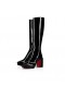 Christian Louboutin Alleo Botta 90 Mm Botas Macias Patente De Couro De Bezerro Preto Sapatos Christian Louboutin