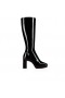 Christian Louboutin Alleo Botta 90 Mm Botas Macias Patente De Couro De Bezerro Preto Sapatos Christian Louboutin