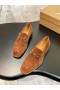 Christian Louboutin Chambelimoc Mocassins De Camurça, De Couro De Bezerro Marrom