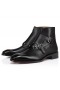 Christian Louboutin Chambelimonk Bota De Couro De Bezerro Preto Christian Louboutin Botas