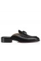Christian Louboutin Chambeluss Mulas de Couro de Bezerro Preto CL Sapatos