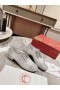Christian Louboutin Degraginzbar Derby Sapatos de 30 mm de Cristal de Malha de Prata