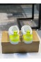 Christian Louboutin Divertido Louis Junior Picos De Tênis Branco Amarelo Fluo
