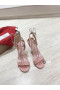 Christian Louboutin Ginko Menina 85mm Sandálias de Tiras de Couro envernizado cor-de-Rosa
