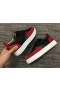 Christian Louboutin Happyrui Tênis de Couro e Tecido Preto Vermelho